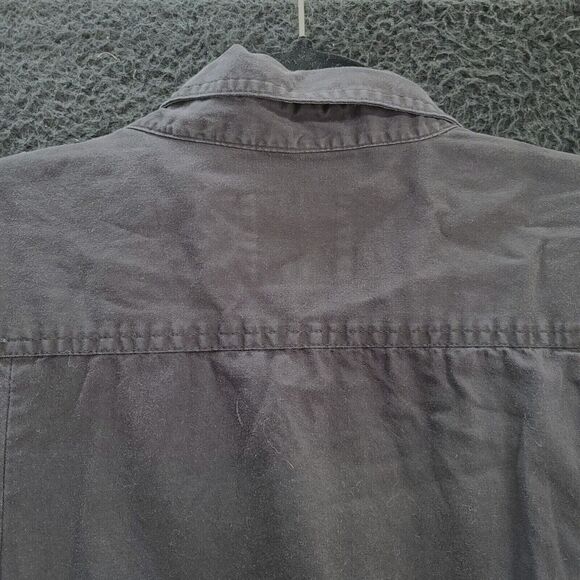 Calvin Klein Jeans Mens Button Up Shirt Black Size XL Long Sleeve Pockets - Picture 12 of 12